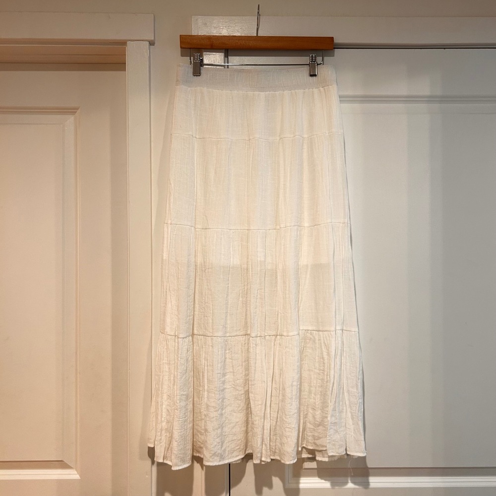 General Good Womens Fairy Tiered Midi Skirt Large Cottagecore Prairie Ethereal - Picture 6 of 11